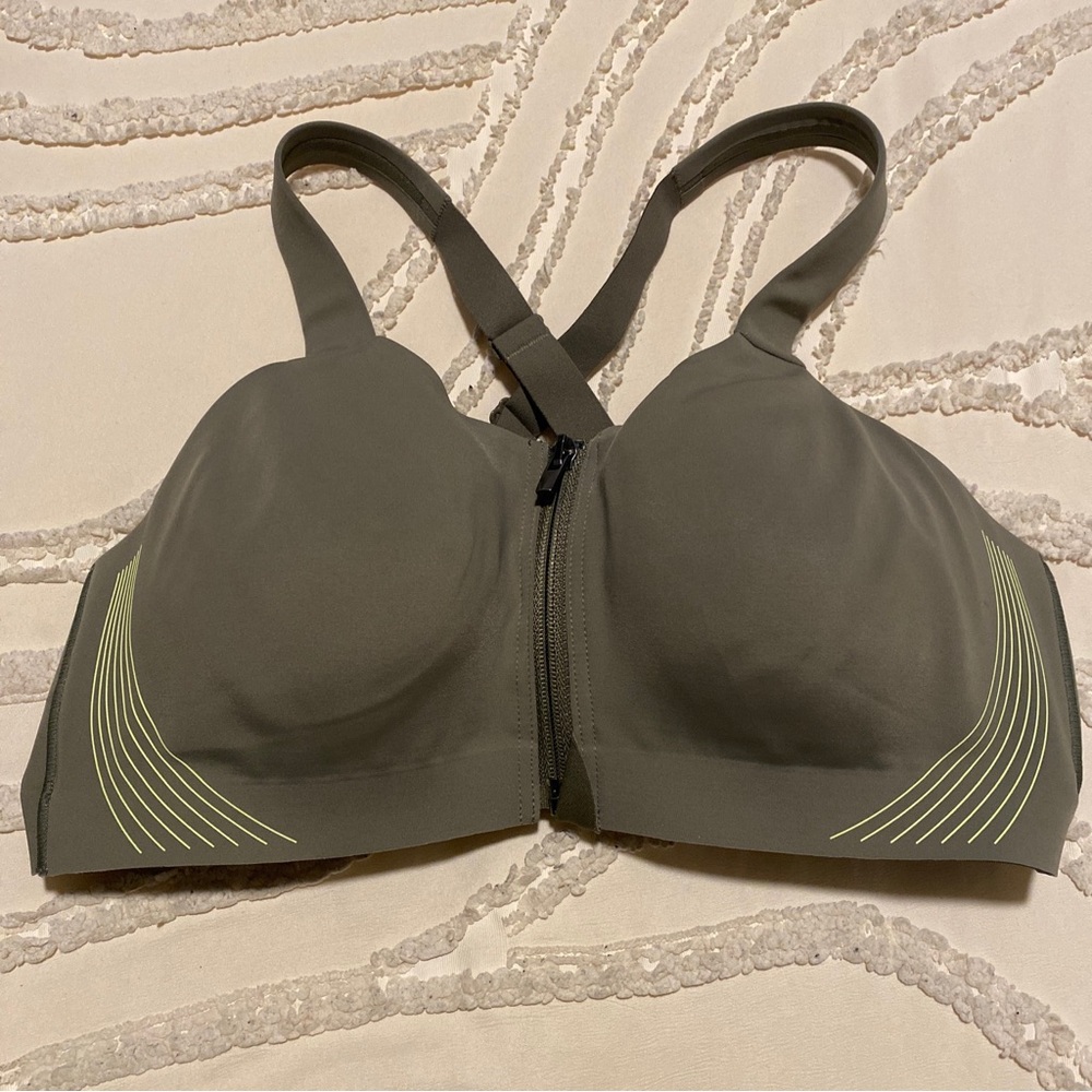 Victoria's Secret Olive Front-Zip Sports Bra 34B - Picture 5 of 8